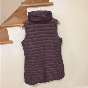 Worn once: light purple pack down vest